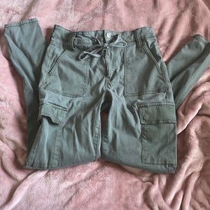 Green Cargo Skinny Pant